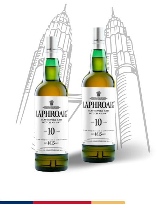 Twin Deal: Laphroaig 10 Year Old - Premium Bundle from Laphroaig - Shop now at Whiskery