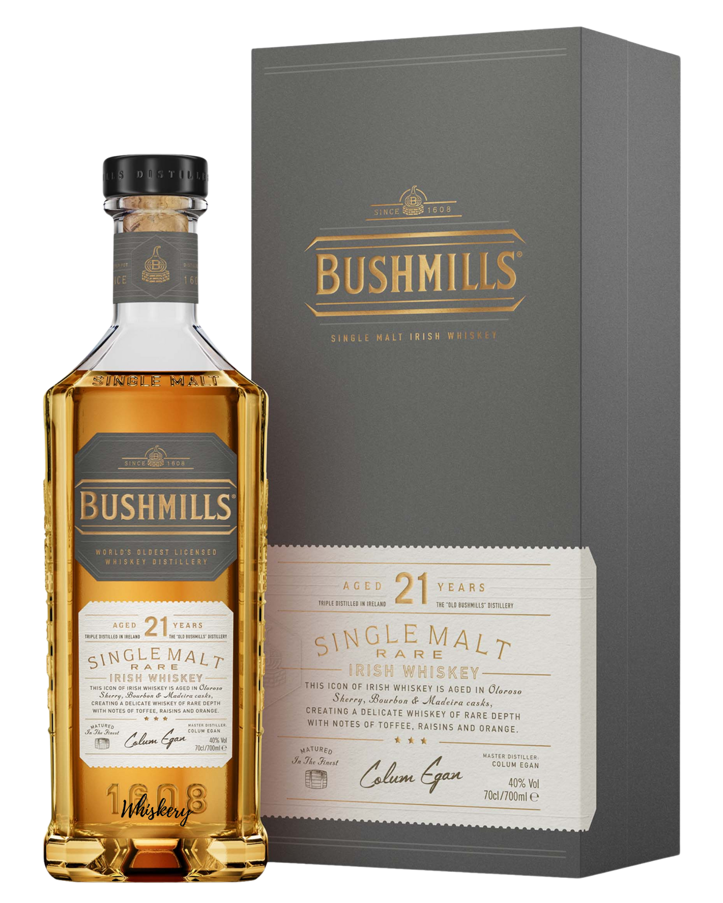 Bushmills 21 Year Old Single Malt Irish Whiskey - Premium Irish Whiskey from Bushmills - Shop now at Whiskery